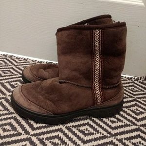 Uggs!  Outdoor tread sole! Warm and comfy